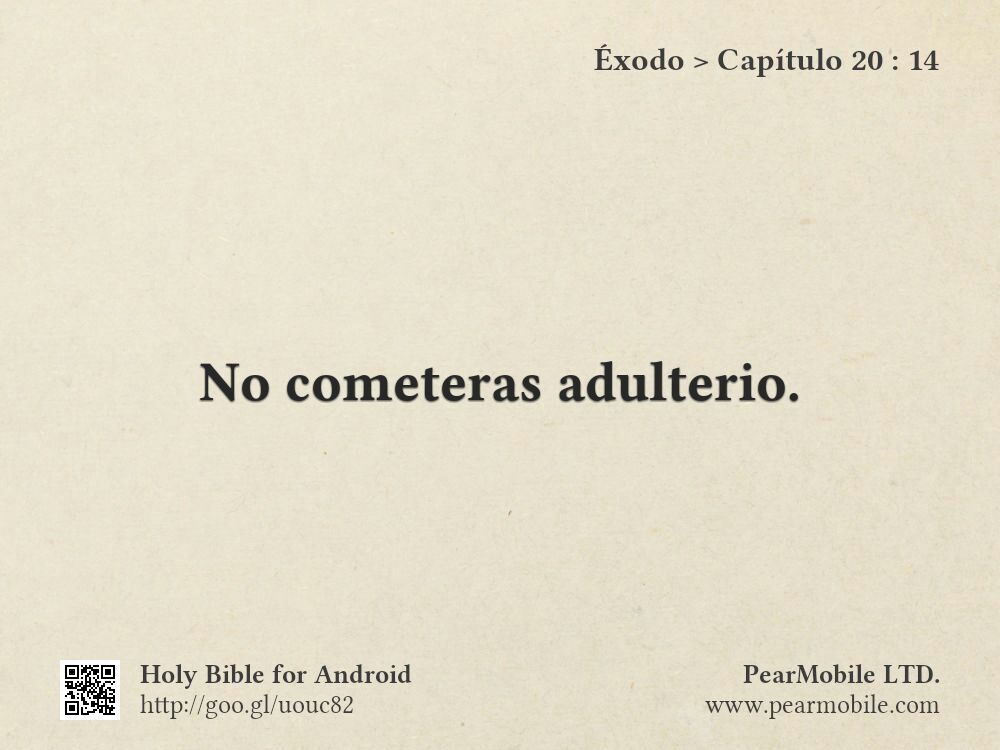 Éxodo, Capítulo 20:14